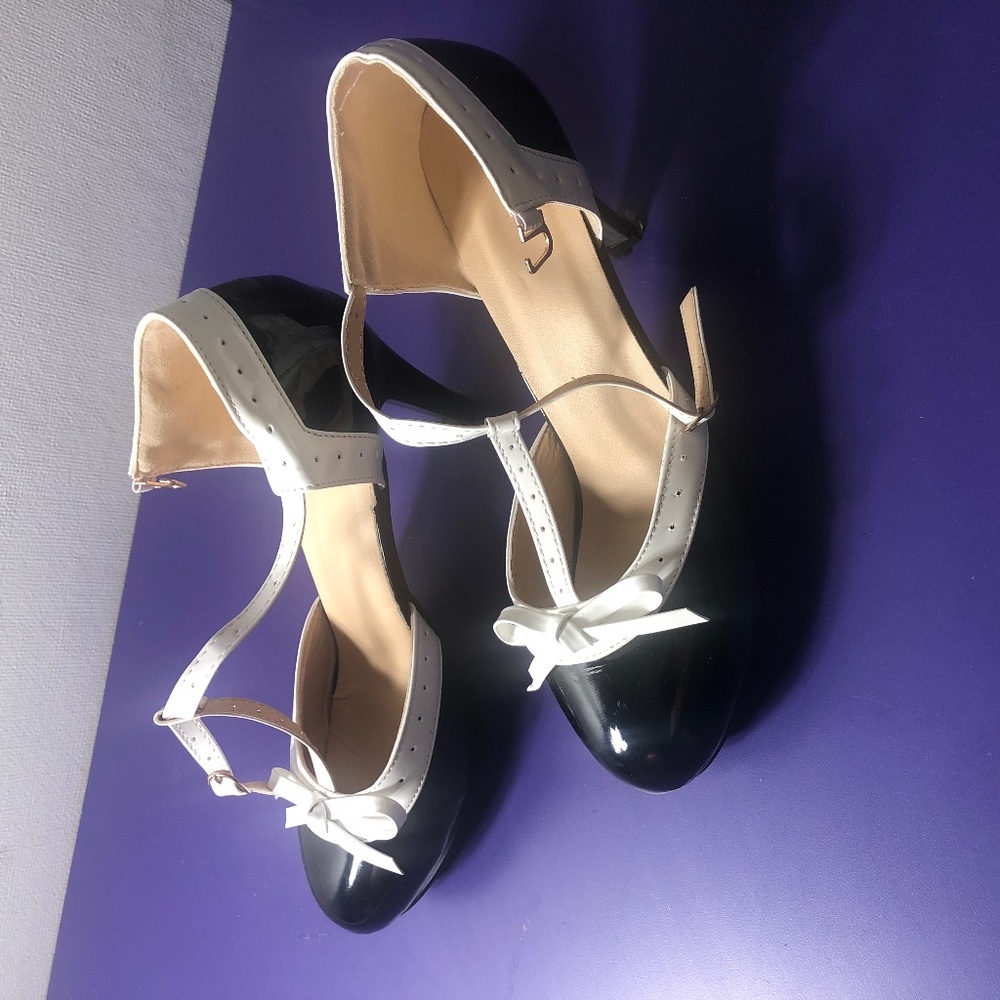 Black and White Mary Janes brand new